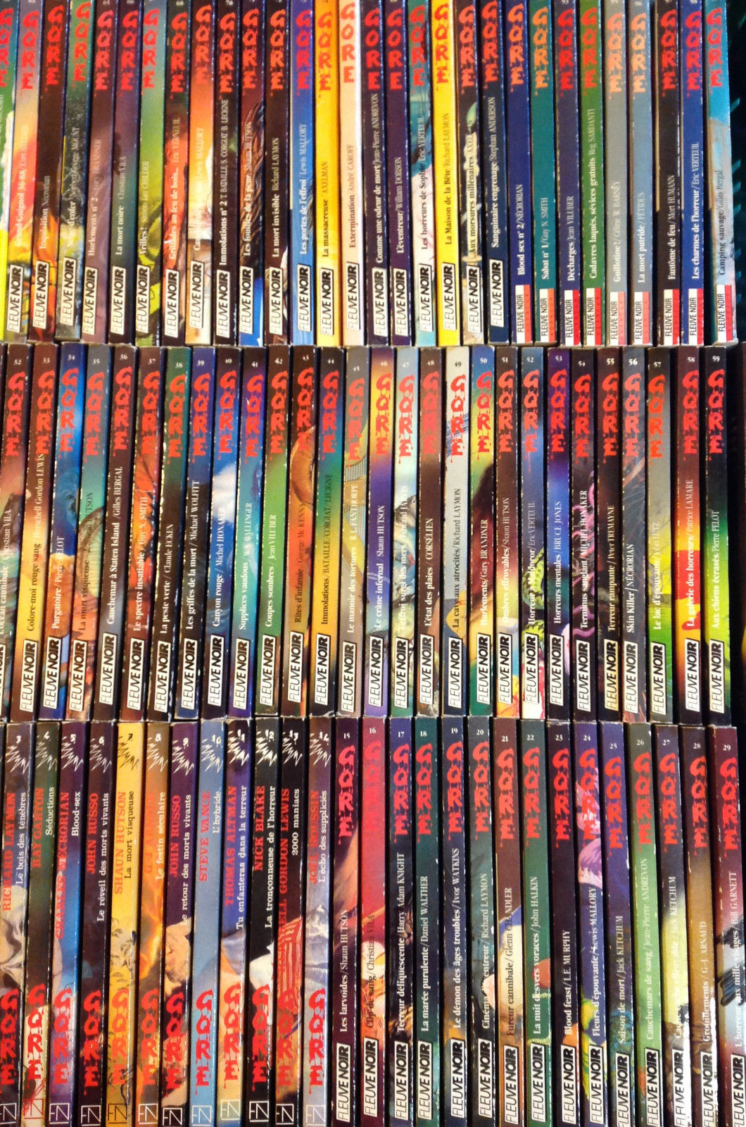 Aper&ccedil;u de la collection 'Gore' de chez Fleuve Noir