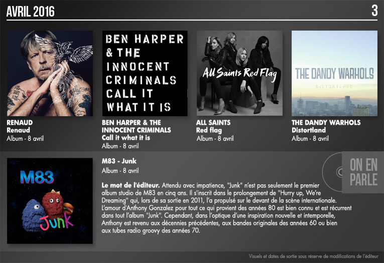 Albums &agrave; venir C